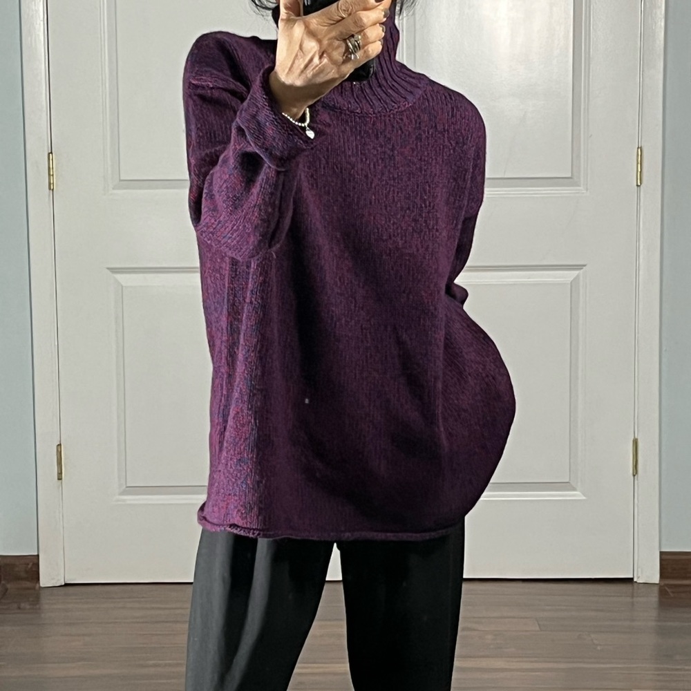 Naadam Mitza Marled Turtleneck Sweater size L